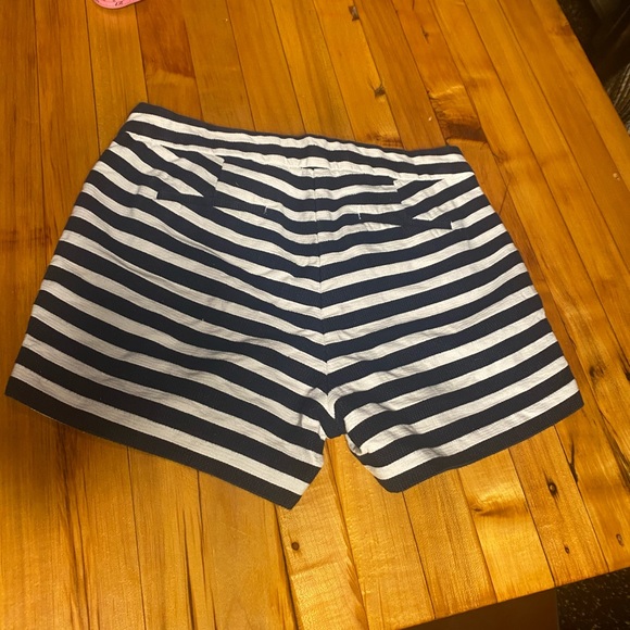 Navy and white stripe jcrew shorts. - Picture 3 of 5